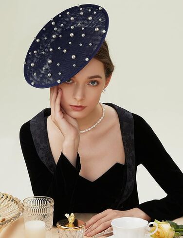 coucoland fascinator قبعة كوكتيل شاي حفلة الرأس رئيس الشقة شقة كنتاكي دربي derby in Kuwait