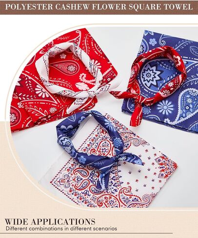 Paisley Bandanas Bulk Unisex Cowboy Kerchiefs Soft Polyester Novelty Headband for Women Men Western Party Costume in Saudi Arabia