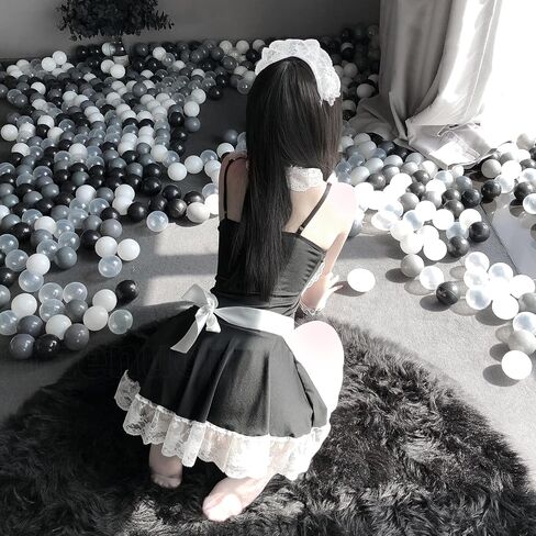 mzenuop Maid Dress Cosplay Sweet Classic Apron Costume with Socks in Saudi Arabia