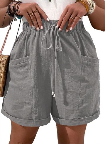 Eytino Womens Plus Size Size Disual Carual Fenastic Cermstring Comfy Lightweight Summer مع جيوب (1x-5x) in Saudi Arabia
