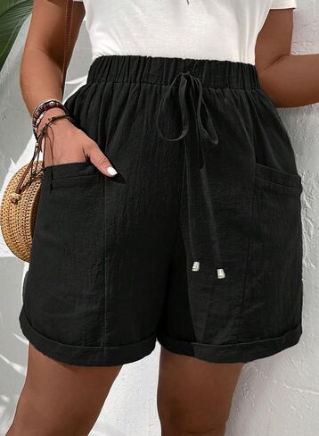 Eytino Womens Plus Size Size Disual Carual Fenastic Cermstring Comfy Lightweight Summer مع جيوب (1x-5x) in Kuwait