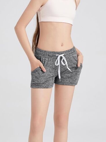 4 Packs Girls Athletic Shorts with Pocket Active Shorts for Teen Girls,Dry-Fit Girl Running Short for Sports in Kuwait