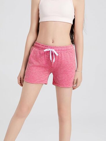 4 Packs Girls Athletic Shorts with Pocket Active Shorts for Teen Girls,Dry-Fit Girl Running Short for Sports in Kuwait