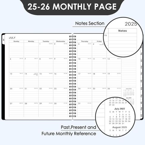 2024-2025 Planner - Weekly and Monthly Planner 2024-2025, Jul 2024 - Jun 2025, 8'' x 10'', 2024-2025 Calendar with Twin-wire Binding, Flexible Cover in Kuwait
