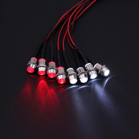 4 LED RC Car Light Kit ، المصباح الأبيض الخلفي الأحمر الخلفي ليوم 1/12 1/10 1/8 RC Models Car Truck Lighting in Kuwait