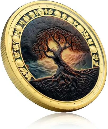 Tree of Life Challenge Coin Home Decor Challenge Coin Collection Gift (Silvery) in Kuwait