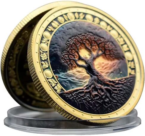Tree of Life Challenge Coin Home Decor Challenge Coin Collection Gift (Silvery) in Kuwait