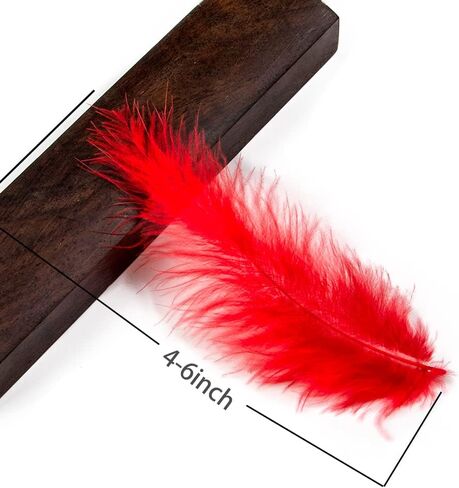 50pcs 4-6 بوصات رقيقة من تركيا ريشة أصفر ماربو للحرف الحرف Dreamcatcher Fring in Kuwait