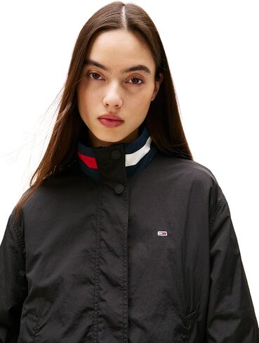 Tommy Jeans Women's Lightweight Varsity Windbreaker Jacket with Logo Detail in Saudi Arabia