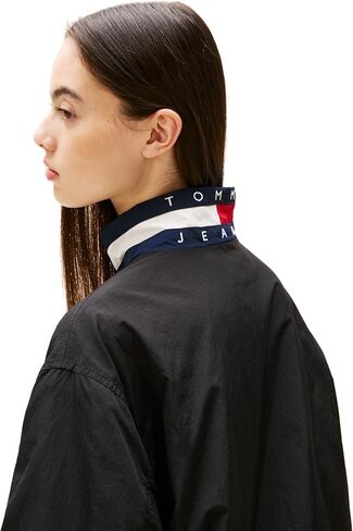 Tommy Jeans Women's Lightweight Varsity Windbreaker Jacket with Logo Detail in Saudi Arabia