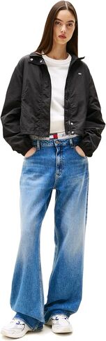 Tommy Jeans Women's Lightweight Varsity Windbreaker Jacket with Logo Detail in Saudi Arabia