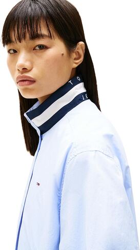 Tommy Jeans Women's Lightweight Varsity Windbreaker Jacket with Logo Detail in Saudi Arabia
