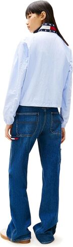 Tommy Jeans Women's Lightweight Varsity Windbreaker Jacket with Logo Detail in Saudi Arabia