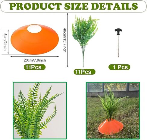 11 مجموعة عيد الفصح جزر الجزر التصحيح DIY النباتات الاصطناعية المزيفة الجزر الزخرفية ساحة حصة كبيرة في الهواء الطلق في الهواء الطلق ساحة ريفي لافتة لليار في الحديقة زخارف عيد الفصح حفلة بلاستيكية سميكة in Kuwait