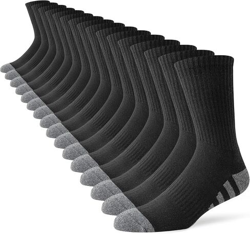 JOYNÉE 8 Pairs Mens Crew Work Cushion Socks Long Athletic Running Socks Workout Breathable Socks in Saudi Arabia