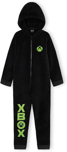 Xbox Fleece Jumpsuit for Boys Teens Hooded Romper Fleece Pajamas Gamer Gifts in Kuwait