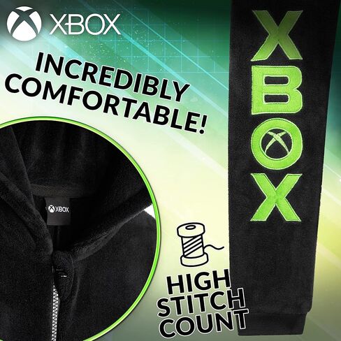 Xbox Fleece Jumpsuit for Boys Teens Hooded Romper Fleece Pajamas Gamer Gifts in Kuwait
