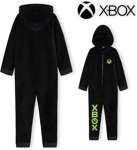 Xbox Fleece Jumpsuit for Boys Teens Hooded Romper Fleece Pajamas Gamer Gifts in Kuwait