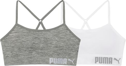 PUMA Girls' 2 Pack Super Soft Seamless Bralette in Saudi Arabia