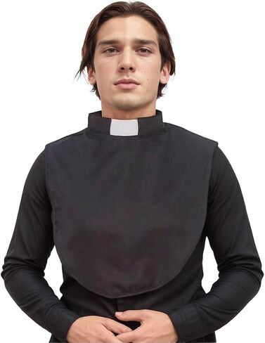 Priest Clergy Tab Collar Unisex Costume Pastor Bib Dickey for Clerical Shirt in Kuwait
