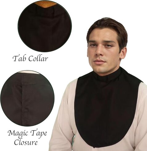 Priest Clergy Tab Collar Unisex Costume Pastor Bib Dickey for Clerical Shirt in Kuwait