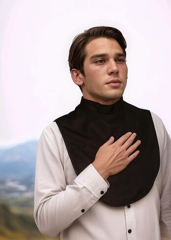 Priest Clergy Tab Collar Unisex Costume Pastor Bib Dickey for Clerical Shirt in Kuwait