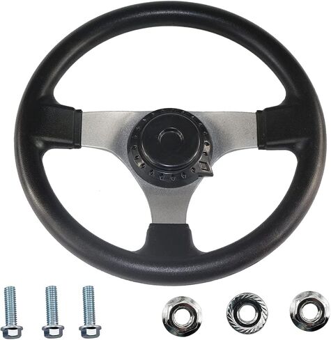 Pro Bat 300mm/11.8 '' Wheel 110cc go kart stering with with cap for taotao gokart go cart atv 110cc 125cc 140cc 150cc black in Kuwait