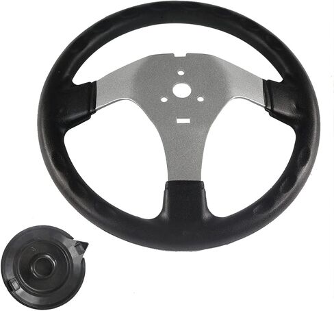 Pro Bat 300mm/11.8 '' Wheel 110cc go kart stering with with cap for taotao gokart go cart atv 110cc 125cc 140cc 150cc black in Kuwait