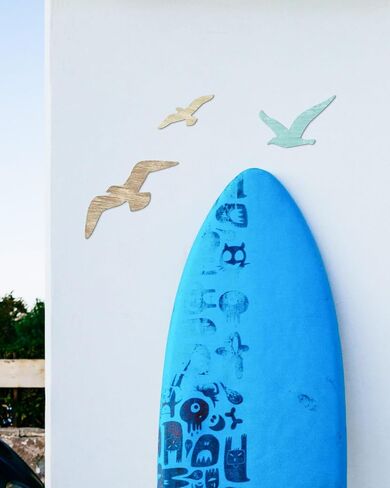 Putuo Decor 3pcs Wood Seagull Wall Decor Wooden Beach Wall Decor Coastal Theme Wall Art Seagull Wall Sculpture Sea Birds Lake House Ocean Decor Vintage Ornaments For Home Bathroom in Saudi Arabia