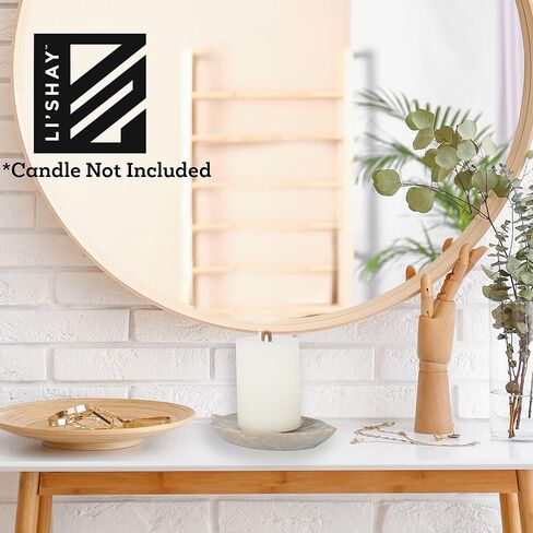 1 Natural Soapstone Pillar Candle Holder Leaf Shape in Kuwait