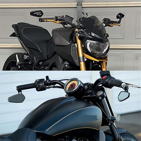أحمر 7/8 "بار مرآة دراجة نارية للدراجة الخلفية CNC مرايا الدراجات النارية CNC متوافقة مع Honda GROM MXS125 CB500F YAMAHA MT-03 MT-07 FZ-07 MT-09 MT-10 Z125 PRO Z650 Z750 والمزيد in Kuwait