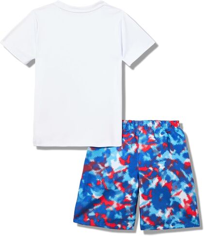 Under Armour boys Boys' Swim Volley Set, Sleeve Shirt & Matching Shorts, Lightweight & Breathable in Saudi Arabia