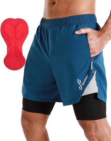 شورتات دراجة رياضية للرجال - 3D محفور 3D بطيئة MTB Fit Fit ركوب الدراجات دراجة دراجة دراجة دراجة الدراجات مع جيوب السوستة in Kuwait