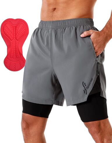 شورتات دراجة رياضية للرجال - 3D محفور 3D بطيئة MTB Fit Fit ركوب الدراجات دراجة دراجة دراجة دراجة الدراجات مع جيوب السوستة in Kuwait