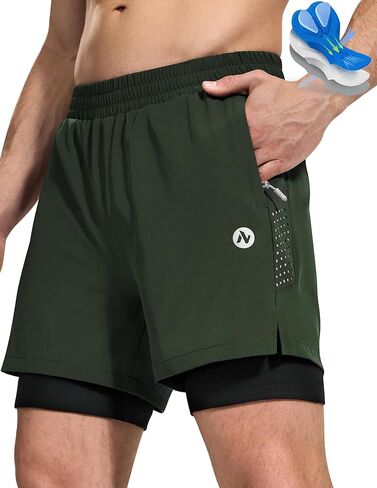 Men's Mountain Bike Shorts 4D Padded Cycling Bicycle Biker Riding Loose-fit Gel Padding MTB Shorts Zipper Pockets in Kuwait