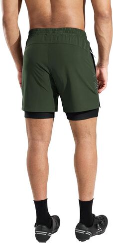 Men's Mountain Bike Shorts 4D Padded Cycling Bicycle Biker Riding Loose-fit Gel Padding MTB Shorts Zipper Pockets in Kuwait