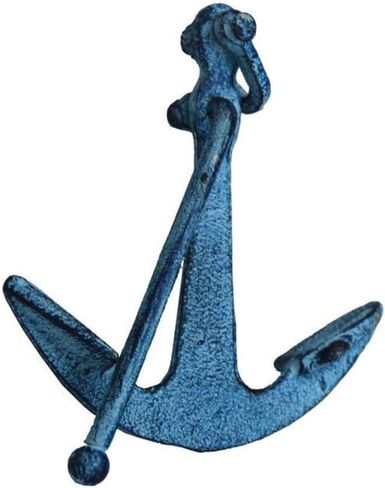 Hampton Nautical Rustic Silver Cast Iron Anchor Paperweight 5" - Metal Art Decoration - Decorative Cast Iron Home Decor in Kuwait