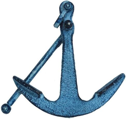 Hampton Nautical Rustic Silver Cast Iron Anchor Paperweight 5" - Metal Art Decoration - Decorative Cast Iron Home Decor in Kuwait