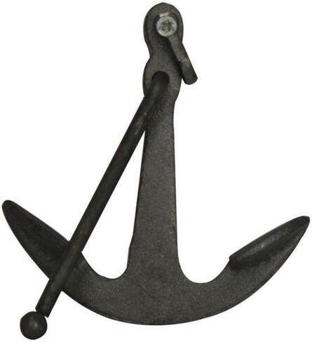 Hampton Nautical Rustic Silver Cast Iron Anchor Paperweight 5" - Metal Art Decoration - Decorative Cast Iron Home Decor in Kuwait