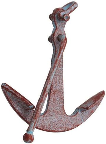 Hampton Nautical Rustic Silver Cast Iron Anchor Paperweight 5" - Metal Art Decoration - Decorative Cast Iron Home Decor in Kuwait