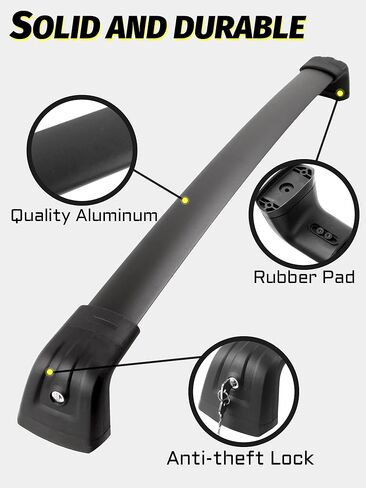 Car Roof Rack Cross Bars Compatible with 2019-2023 Subaru Ascent (for Raised Side Rails), Aluminum Lockable Roof Cross Bars for Kayak Bike Rooftop Cargo Carrier Bag Basket Luggage in Kuwait