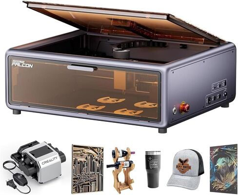 Falcon2 Pro 40W Enclosed Laser Engraver with Air Assist, Pilot Technology, Built-in Camera, Class 1 Laser Cutter and Engraver Machine for Wood, Metal, Batch Prodcuction, Engraving Area 400 * 415mm in Kuwait