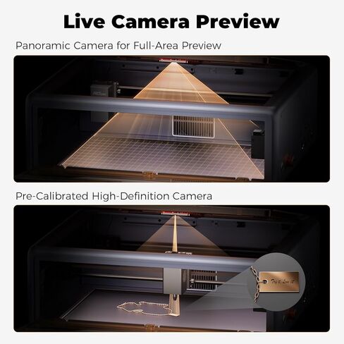 Falcon2 Pro 40W Enclosed Laser Engraver with Air Assist, Pilot Technology, Built-in Camera, Class 1 Laser Cutter and Engraver Machine for Wood, Metal, Batch Prodcuction, Engraving Area 400 * 415mm in Kuwait