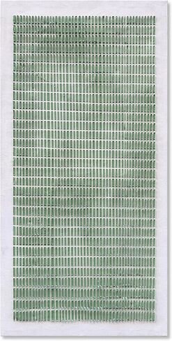 NANKAI Art Hand-Painted White and Green Thick Texture Abstract Art Oil Painting Contemporary Minimalist Style Art Living Room Office Corridor Wall Decoration Oil Painting 24x48 inches in Kuwait