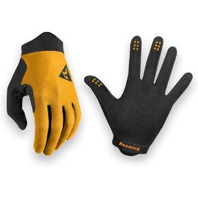 Roaming Mountain Bike Gloves for Dirty Bike BMX Trail Cross Racing Improve Control and Bar Feel -3D Airline Lightweight Summer Full-Finger Biking Gloves Road Cycling Gloves Touchscreen Gloves for Men Women …