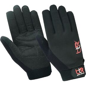 Cycling Gloves Touch Screen Padded Full Finger Gloves with Softshell Back and Dot Polyester Fabric Palm Light Weight Gloves Unisex Design