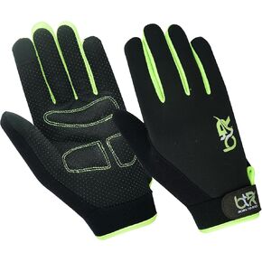 Cycling Gloves Touch Screen Padded Full Finger Gloves with Softshell Back and Dot Polyester Fabric Palm Light Weight Gloves Unisex Design