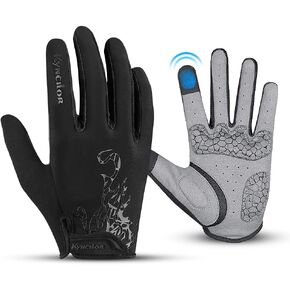 kyncilor Cycling Gloves Biking Gloves Running Gloves for Men Women Outdoor Full Finger Workout Gloves Touch Screen Anti-Slip Shock-Absorbing MTB Gloves Road Bicycle Gloves