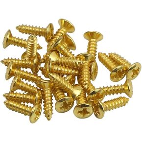 FLEOR 3MM Guitar Pickguard Back Plate Mounting Screws (Black) Phillips Countersunk Screws, Pack of 25