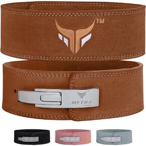 Mytra Fusion Weight Lifting Belt for Men and Women Gym Belt 10MM Thick and 4" wide 100% Genuine Leather Workout Belt for Weightlifting, Powerlifting, Gym, Training and Bodybuilding